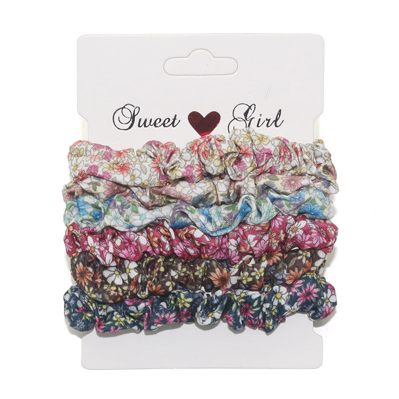 Flannel large intestine hair ring set
