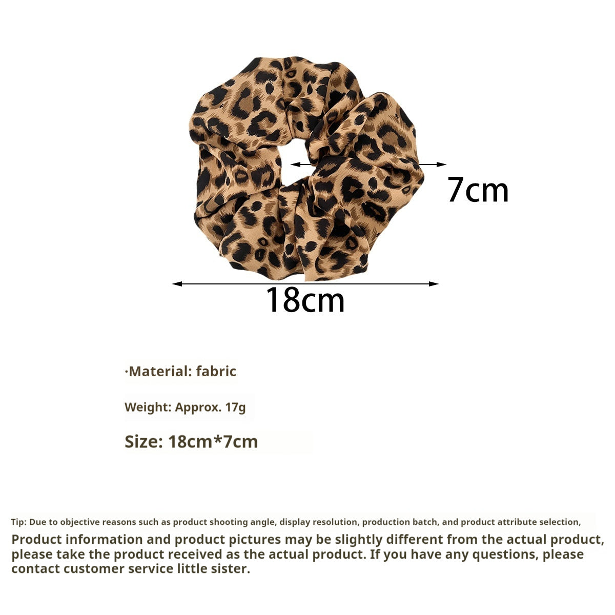 All-matching Graceful Leopard Print Large Intestine Hair Ring