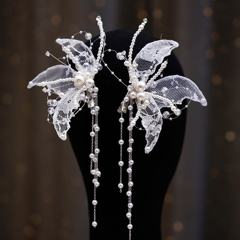 Super Fairy Simple And Smart Lace Beaded Hair Clip
