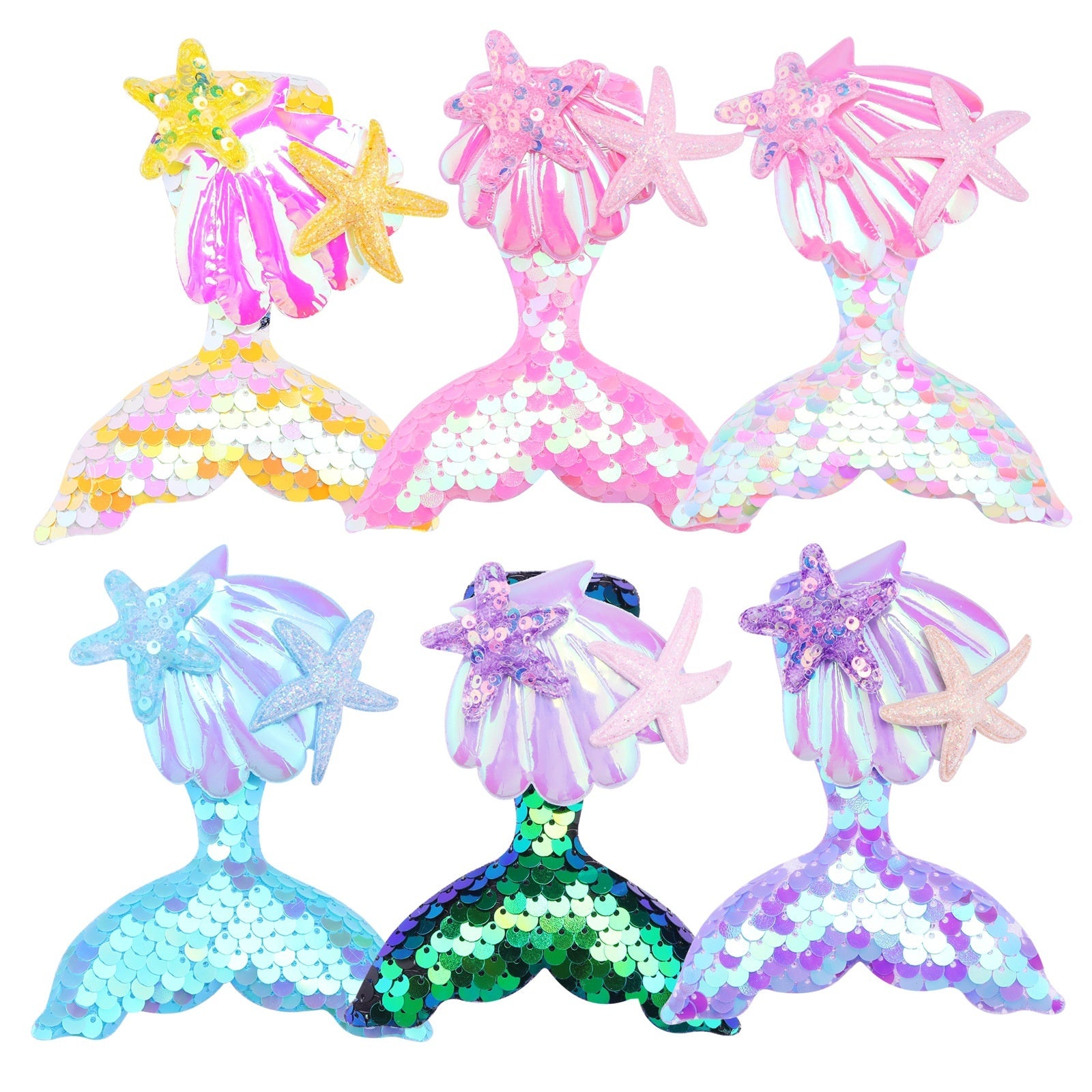 Cartoon Mermaid Tail Barrettes Little Girl Hair Clip Side