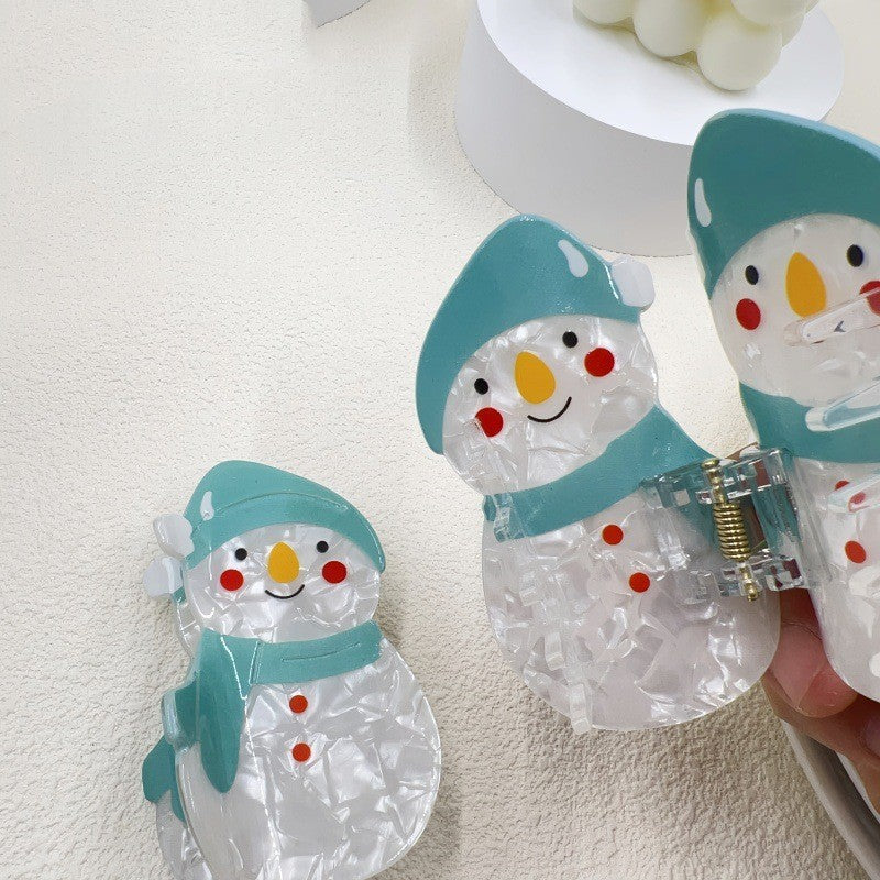 Christmas Cute Ice Man Barrettes
