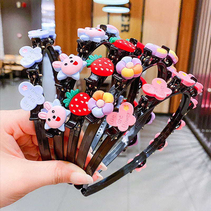 Summer Children's Hairpin Headband Girl Baby Press Hairband Braided Hair Clip