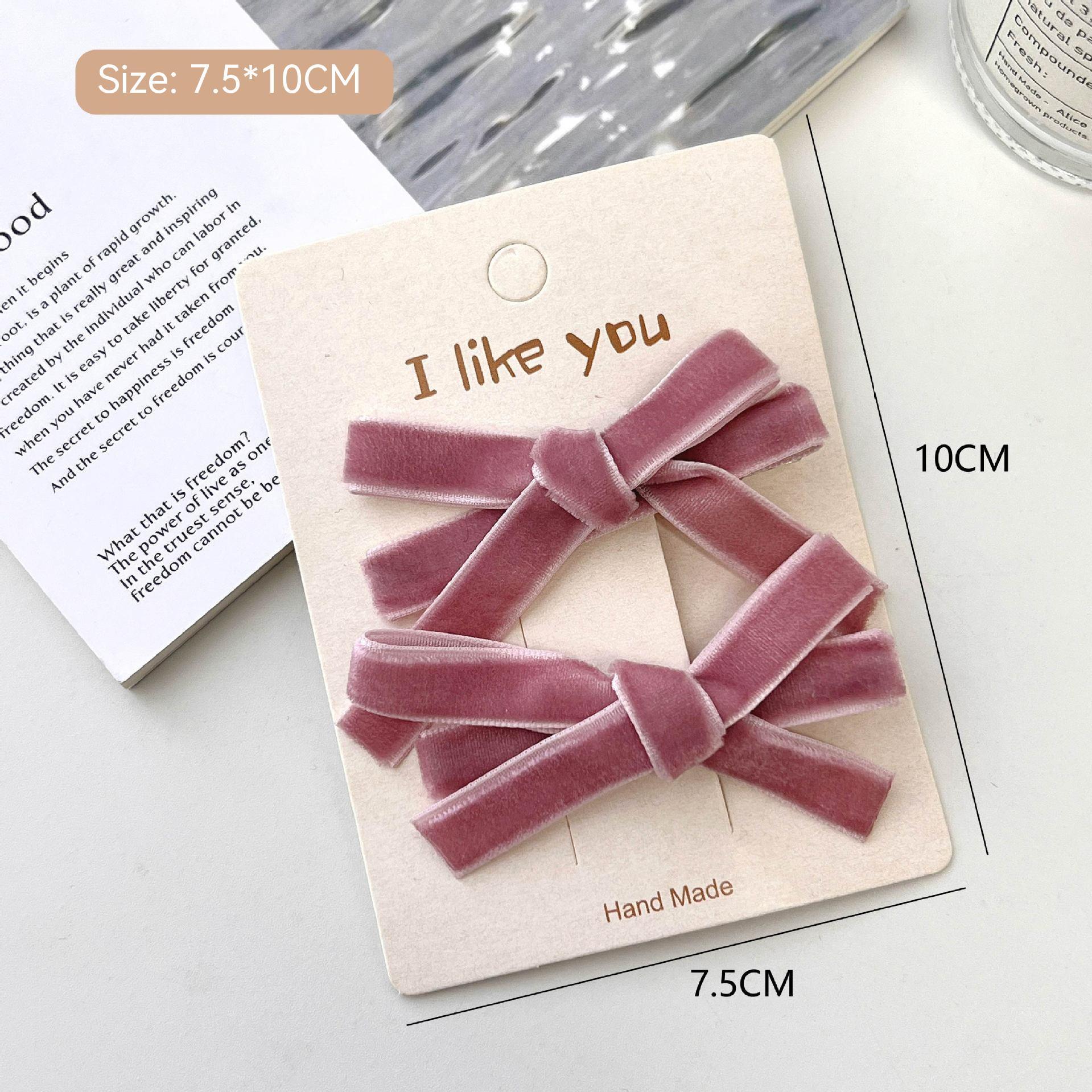 Simple Elegant Girl Velvet Bow Hair Clip Headdress