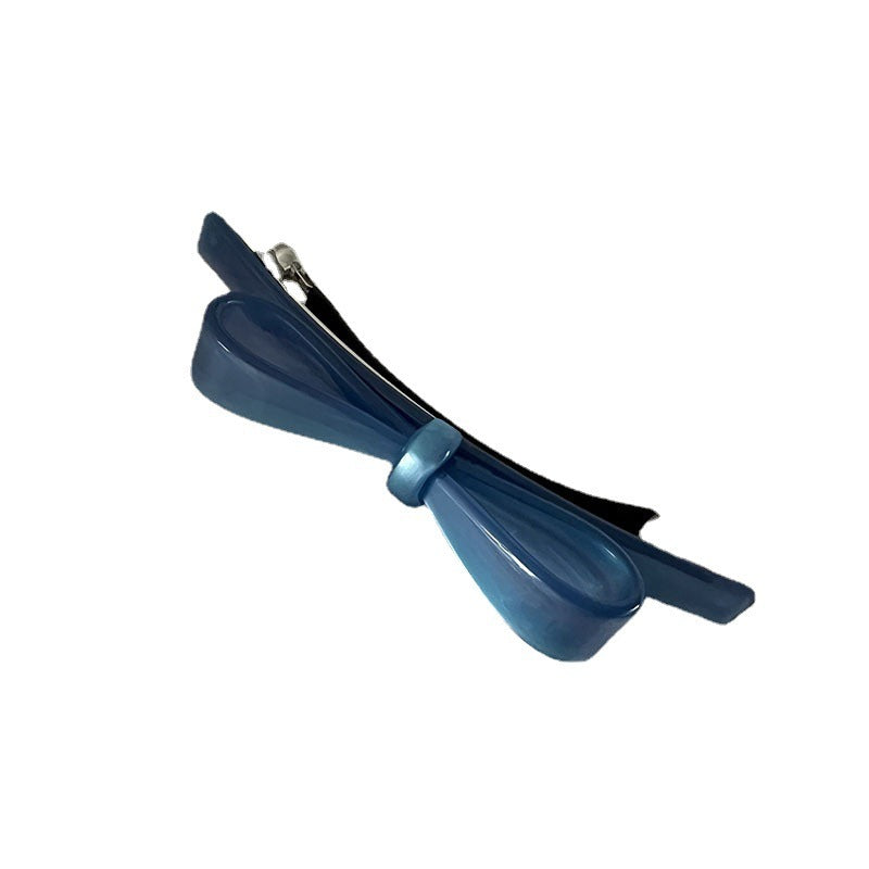 Acetate Bow Spring Side Clip Hair Accessories Elegant