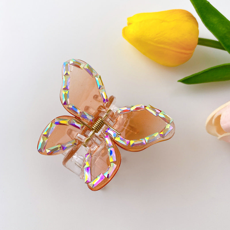 Medium Butterfly Shape Pearl Fancy Pearl Jelly Palette Hair Clip