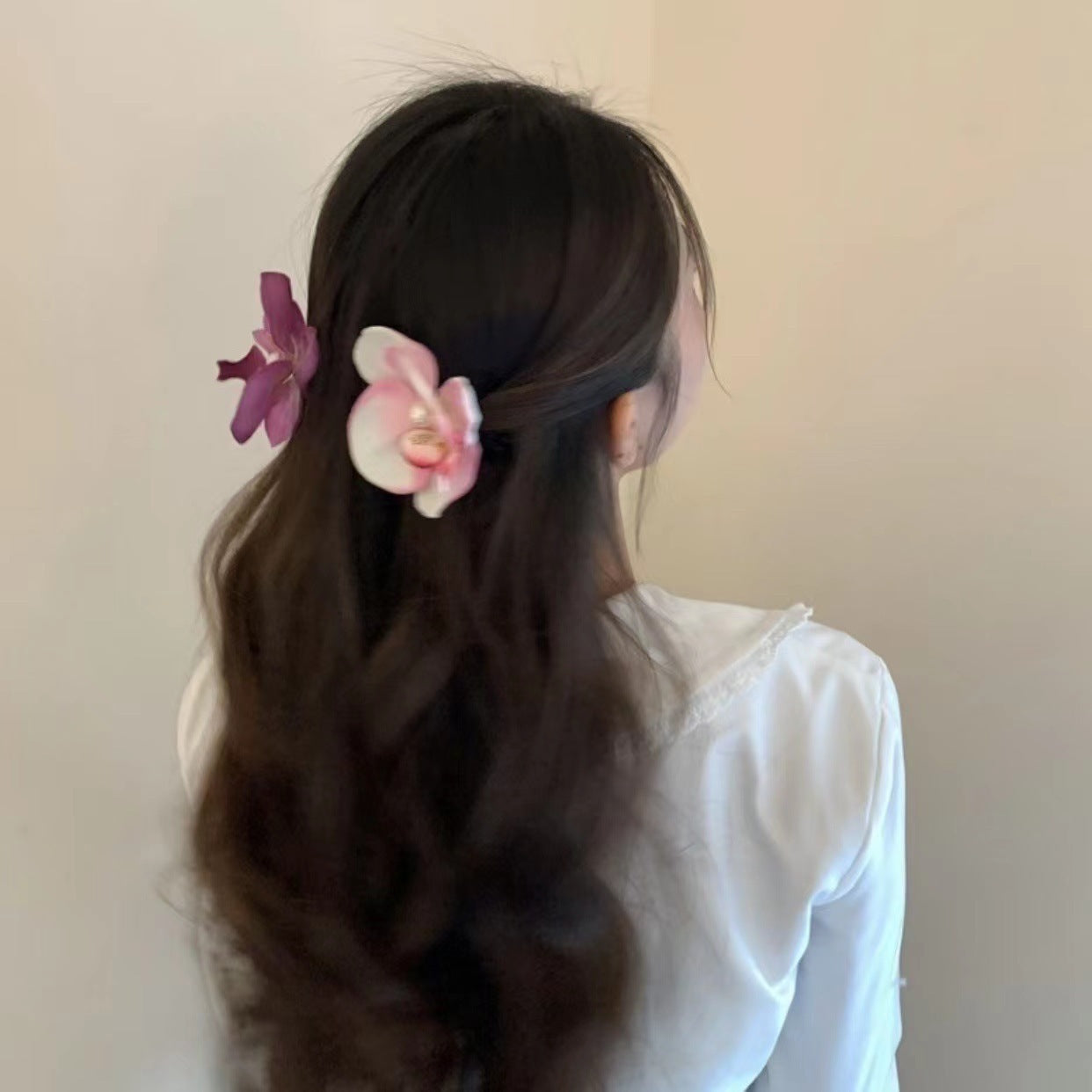 French Elegant Temperament Butterfly Orchid Hair Clip
