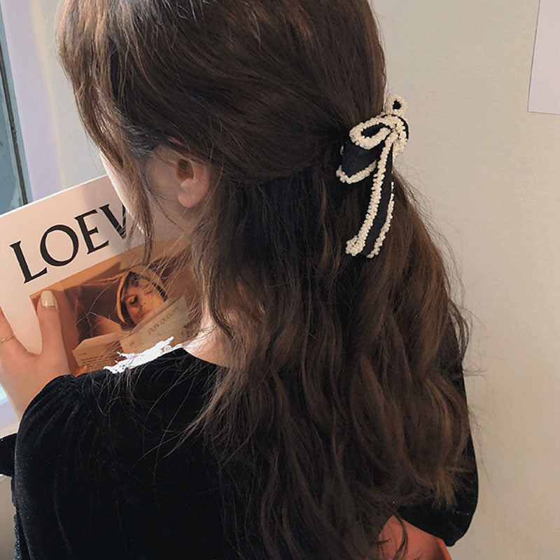 Best Super Nice White Edge Bow Headdress Ornament