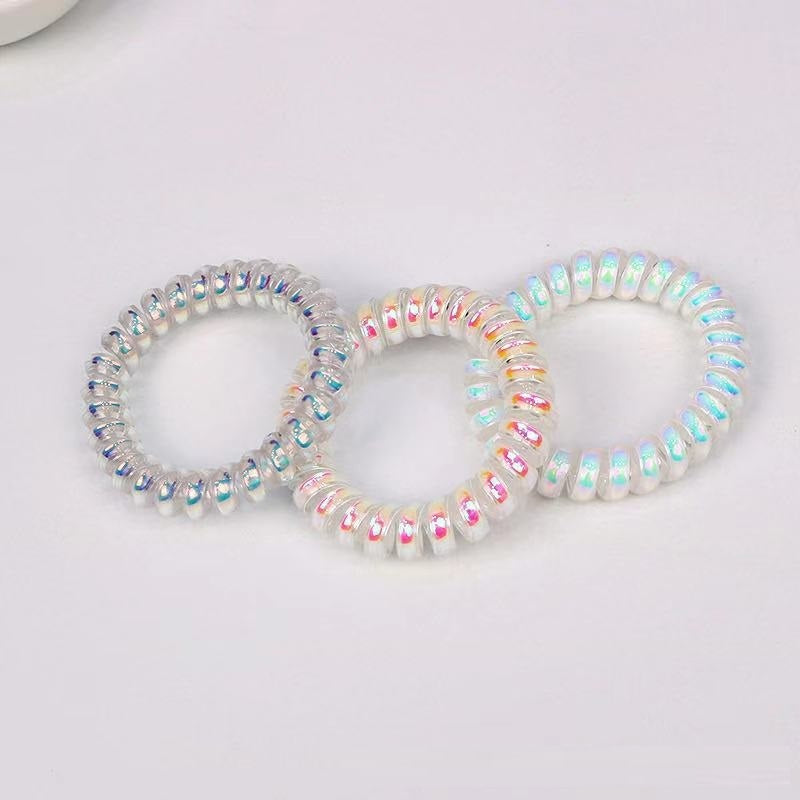 Fantasy Laser Mermaid Head Rope Internet Celebrity Large Highly Elastic Hair Rope Ins Girl Phone Line Hair Ring Rubber Band