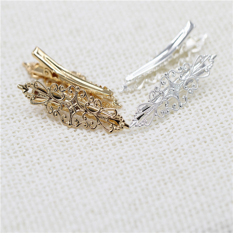 Hollow Flower Piece Duckbill Hair Clip DIY Ancient Style Headdress Accessories