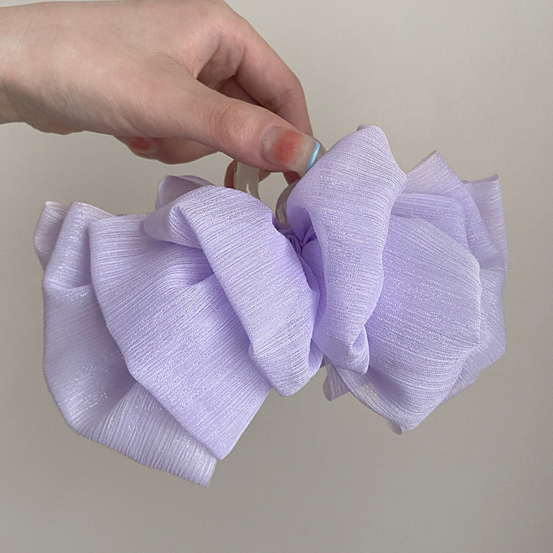 Super Fairy Cloud Polka Dot Grip Bow Mesh Barrettes