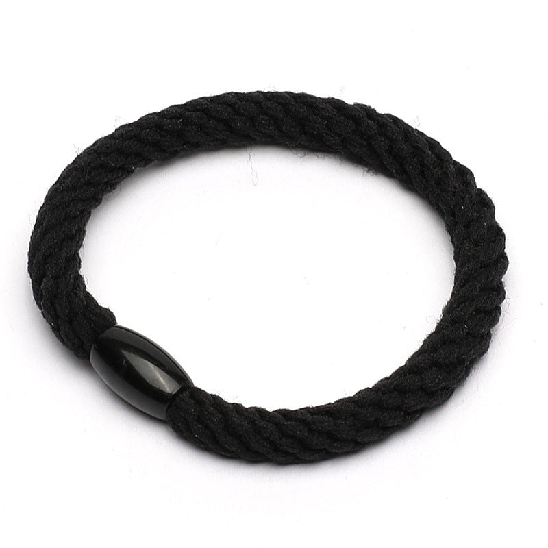 Woven High Elastic Women's Color Rubber Hair Ring