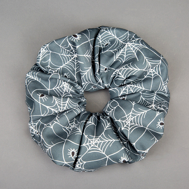 Halloween Series Cartoon Printed Wide-brimmed Pleated Hair Ring