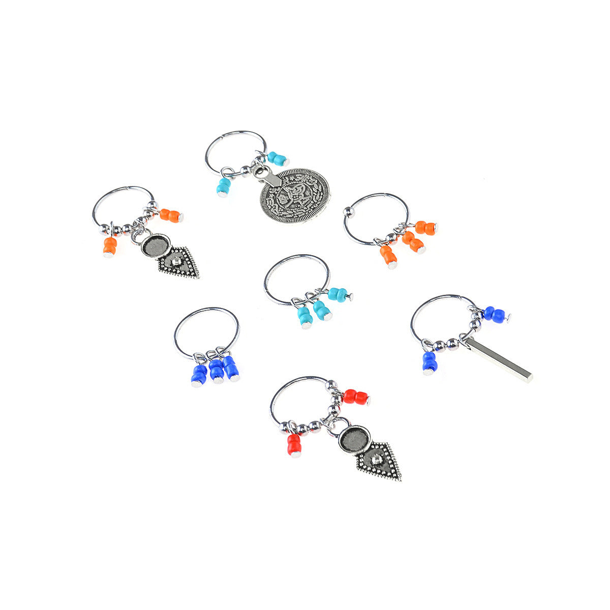 Trench Hairware Leaves Coin Pendant Barrettes