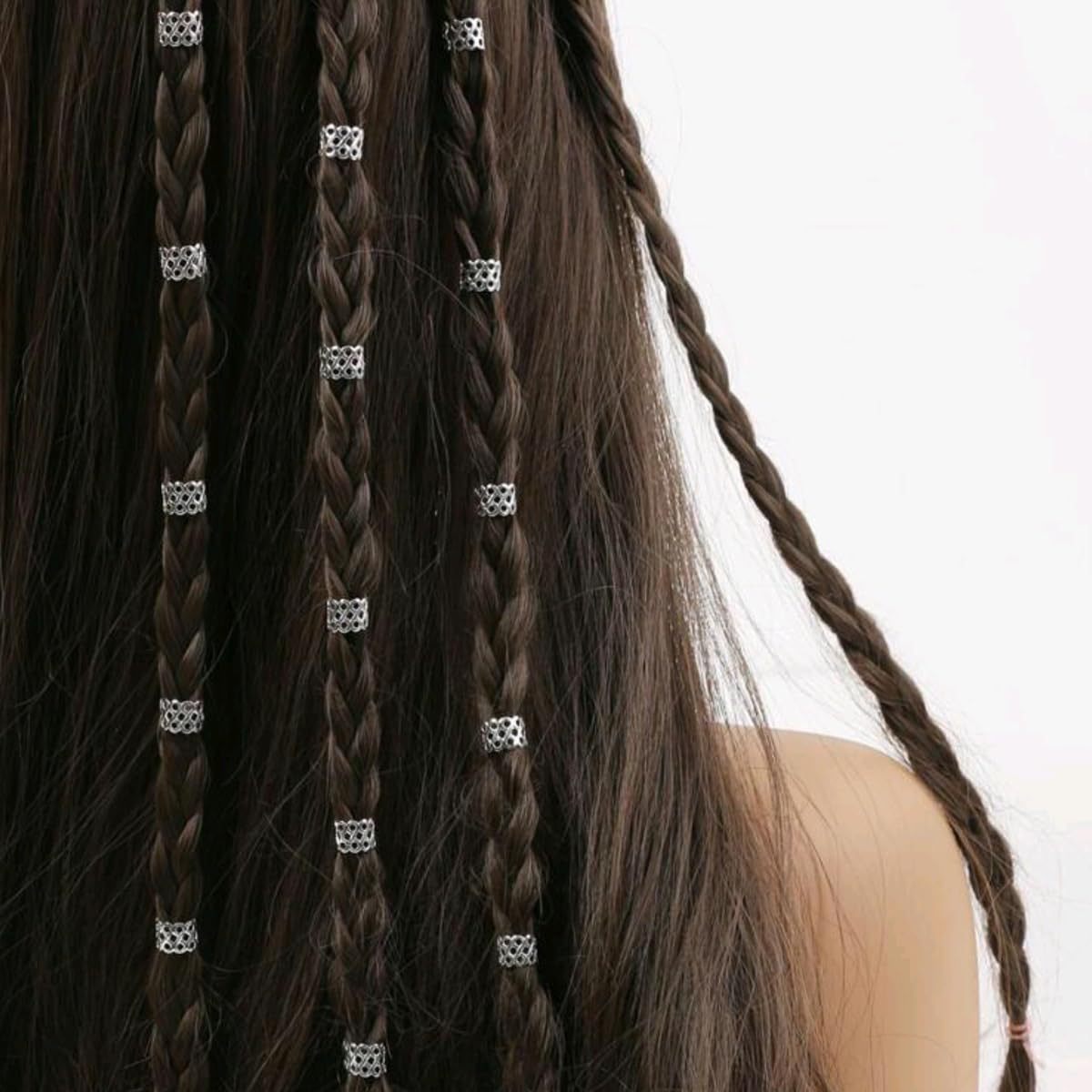 Dreadlocks Hair Band Hair Extension Ring Gold Plated Ornament