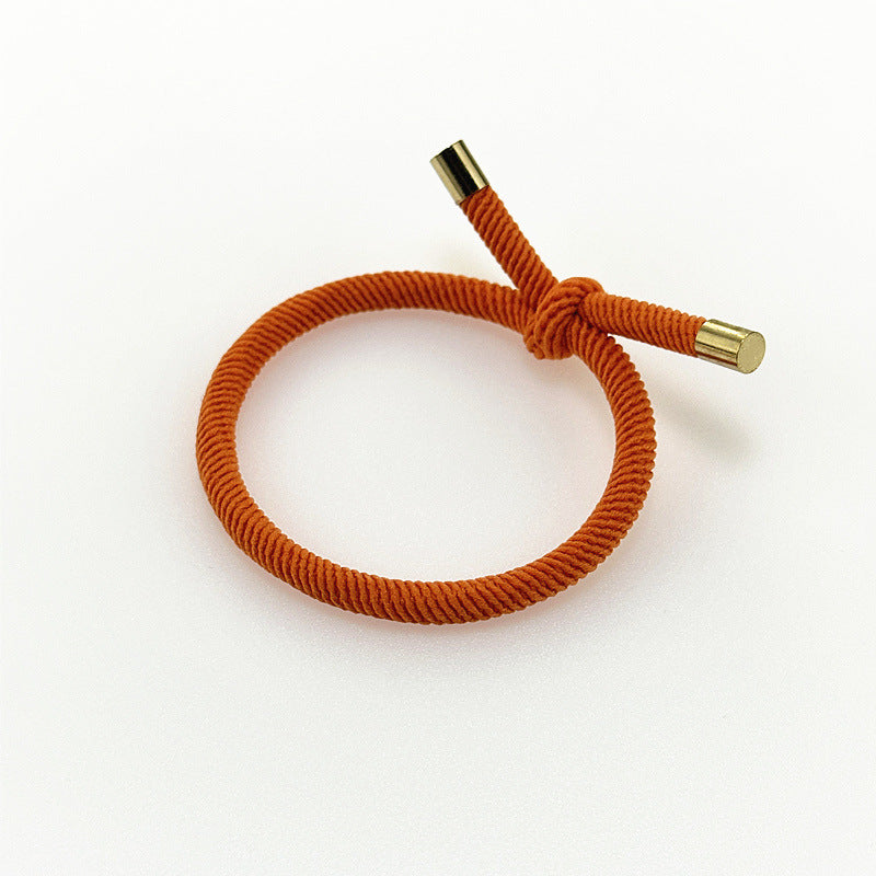 Spiral Pattern Hair Rope Bold Knotted Hair Ring Simple