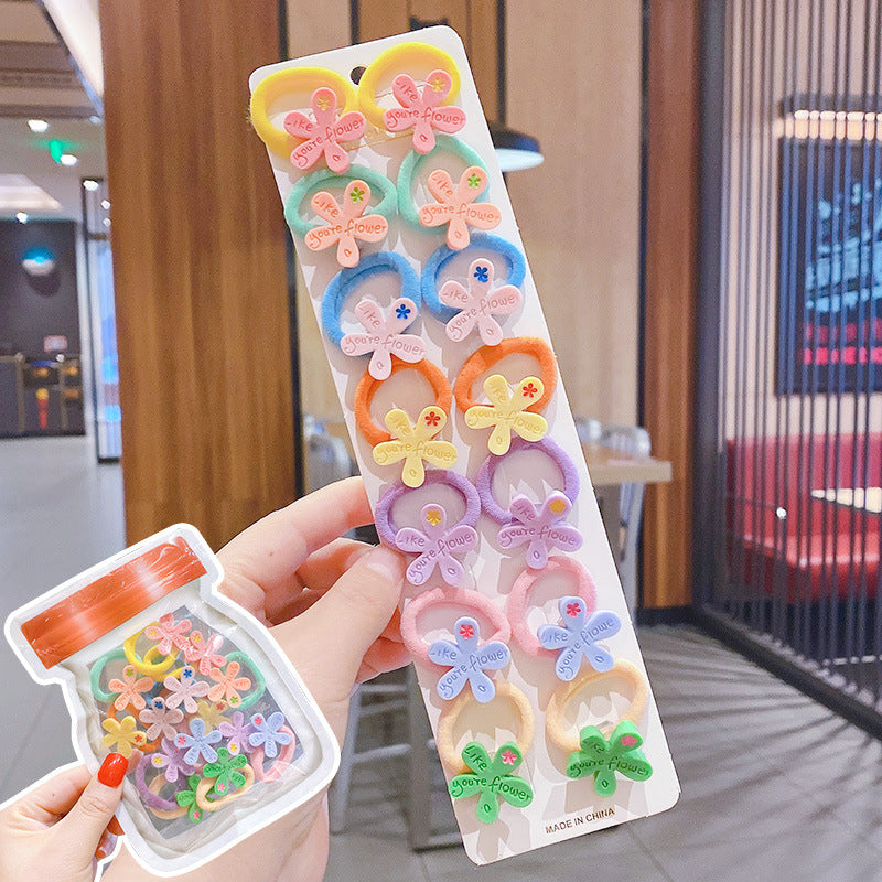 Hair Rope Girl Children Cartoon Little Cute Hair Ring Color Does Not Hurt Hair Cute Hair Rope