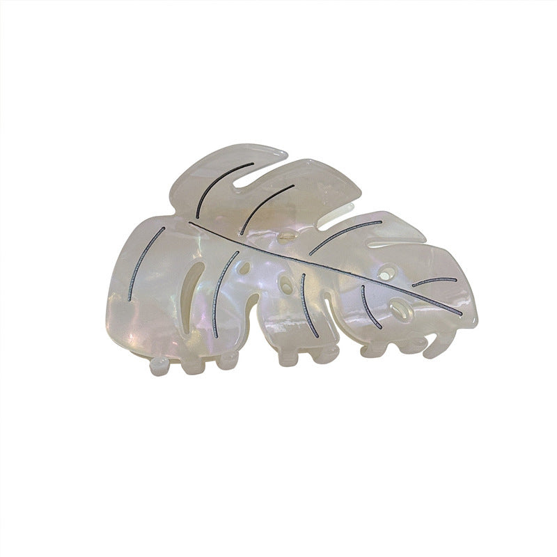 Creative Decorative Colorful Acetate Leaves Barrettes