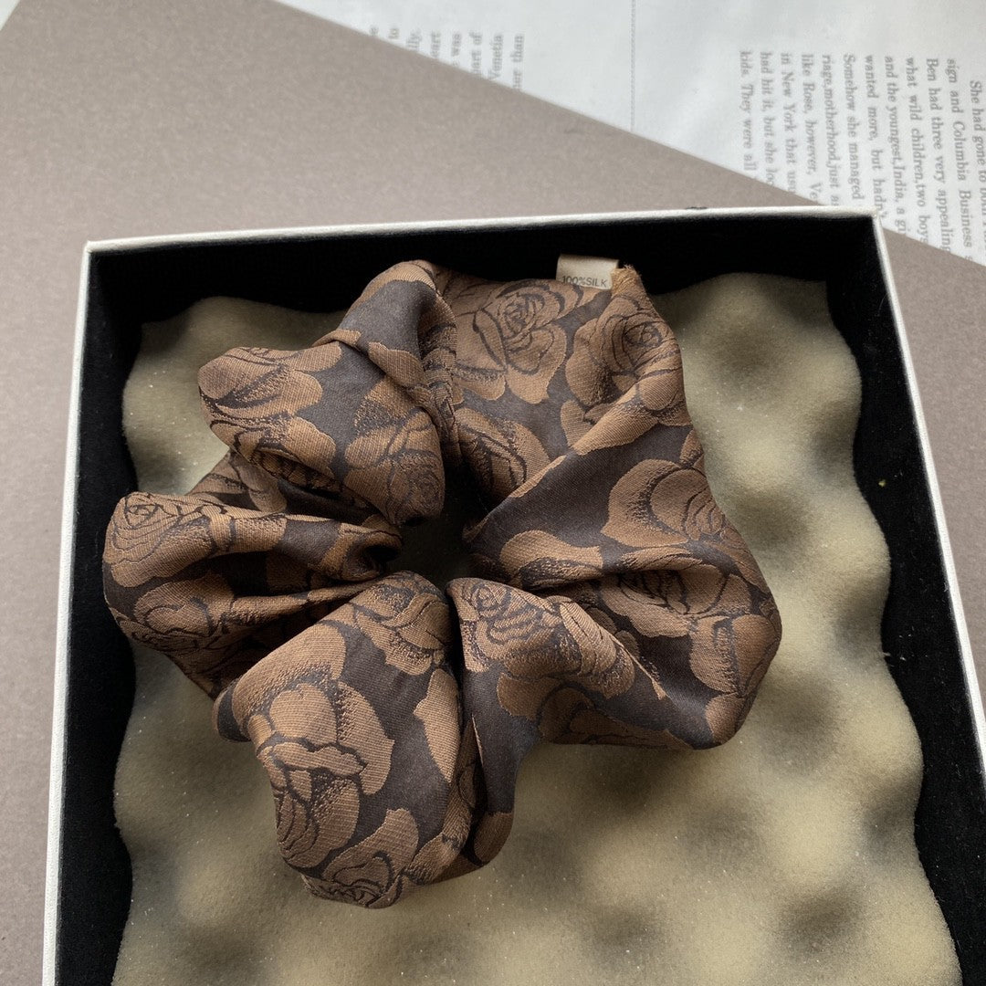 Simple Vintage Flower Elegant Silk Hair Ring