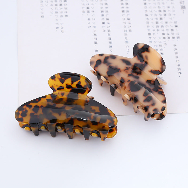 Women's Fashion Retro Hair Accessories Acetate Geometric Curved Hair Clip