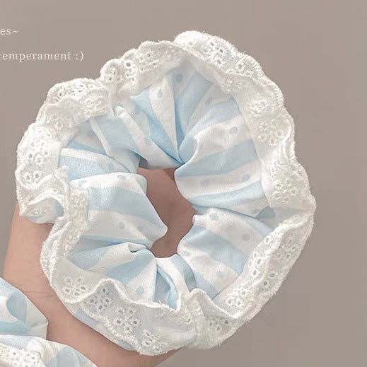 Summer Super Fairy Sweet Lace Large Intestine Hair Ring