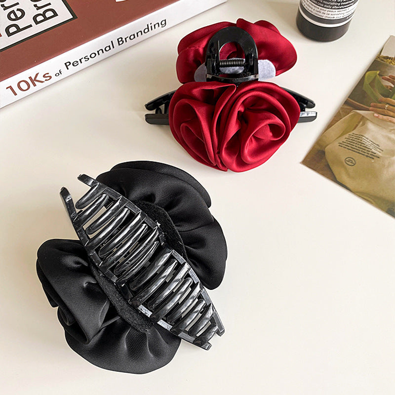 Rose Flower Hair Clip High-grade Satin Temperament