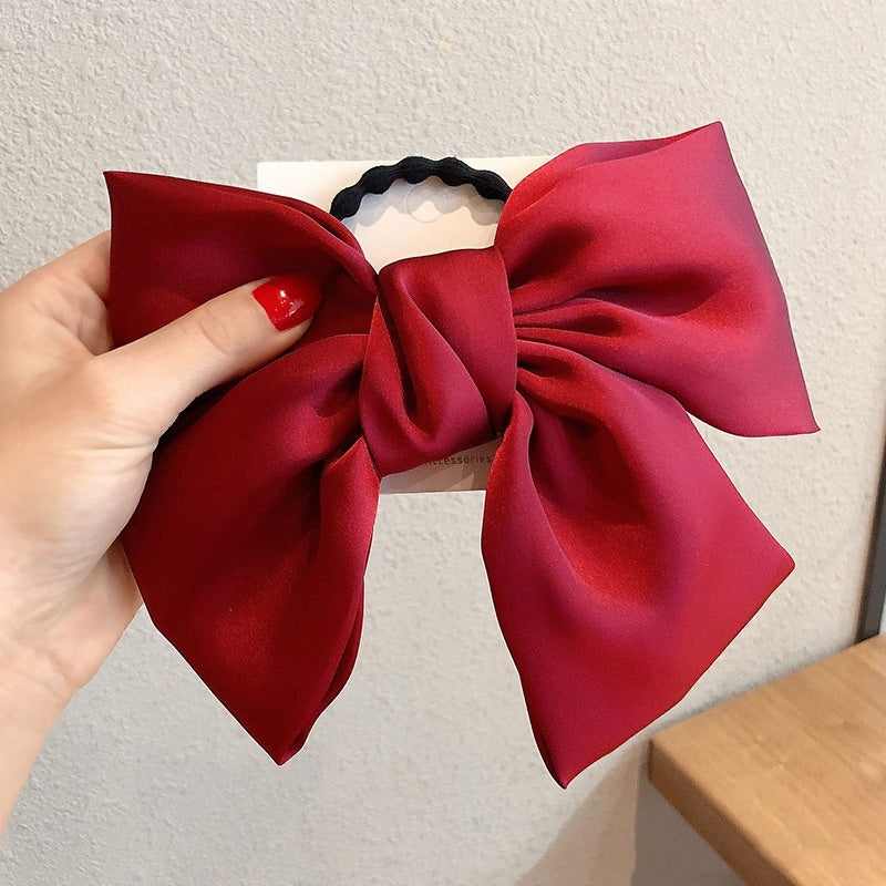 Best High-grade Satin Bow Headdress Flower Hair Ring