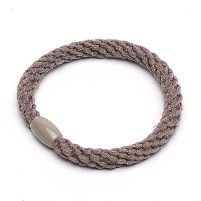Woven High Elastic Women's Color Rubber Hair Ring
