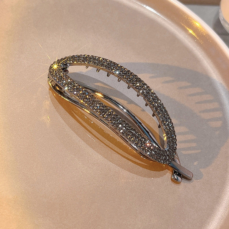 Best Sparkling Delicate Round Curved Hair Buckle Clip