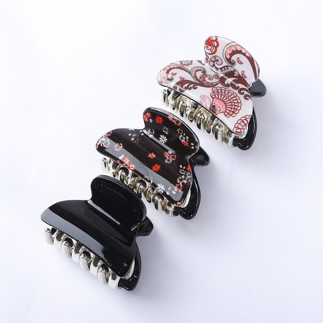 Women's Fashion Personalized Acrylic Printing Barrettes