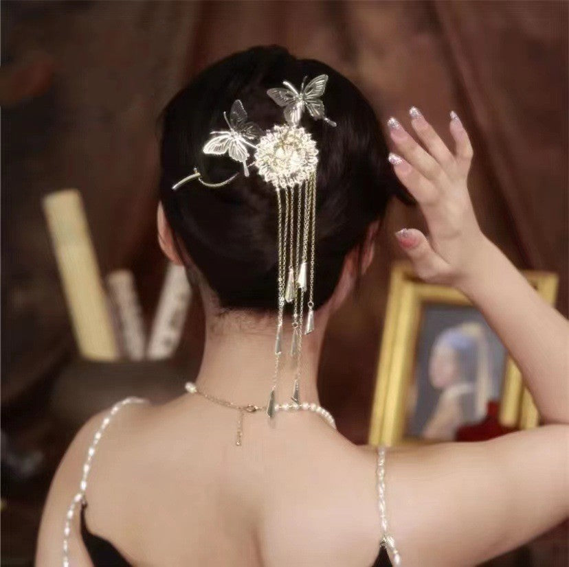 Nice Retro Tassel Delicate Atmosphere Head Flower Headdress Hair Clip