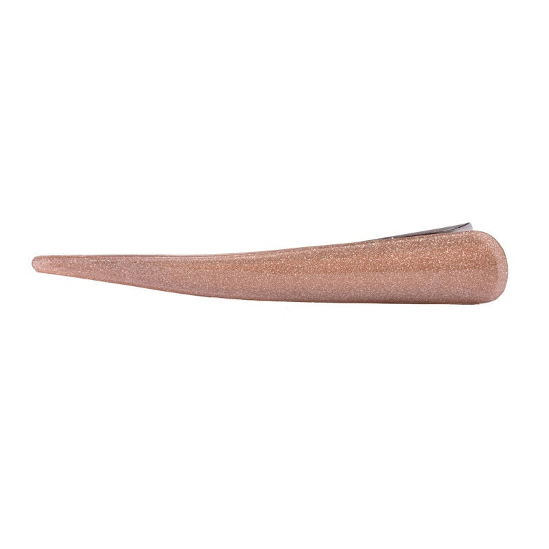 Glittering Powder Glossy Barrettes Lengthened Ox Horn Hairclip