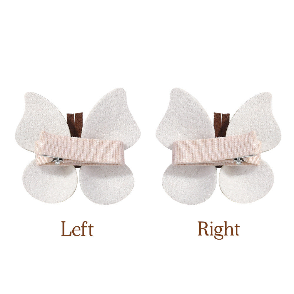 New PU Leather Butterfly Full Bag Clip Children's Barrettes