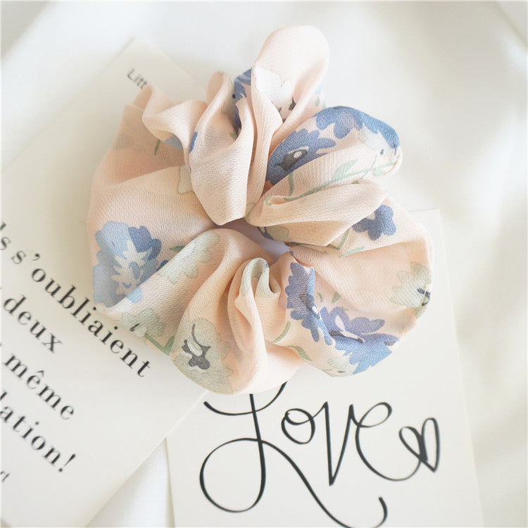 Spring and summer chiffon large intestine circle hair ring women