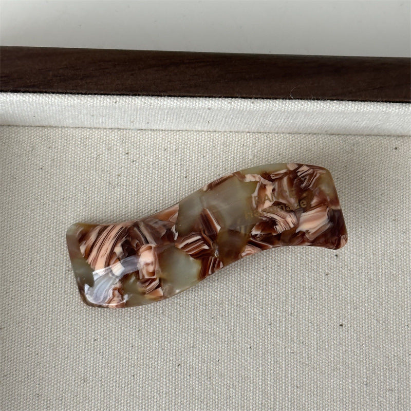 Simple Wave Barrettes Acetic Acid Side Clip Duckbill Hair Accessories