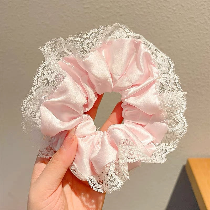 Summer Super Fairy Sweet Lace Large Intestine Hair Ring