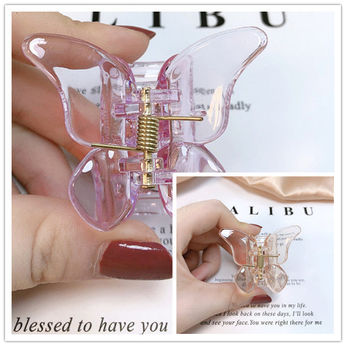 Transparent Butterfly Catch Clip Hair Catch Bangs Clip Hairpin Little Fairy Forest Hair