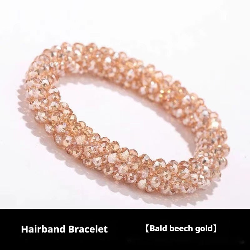 Crystal Color Elastic Rubber Band Hair Ring Ponytail Simple