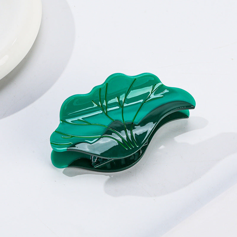High Stylish Textured Creative Lotus Shark Catch Barrettes