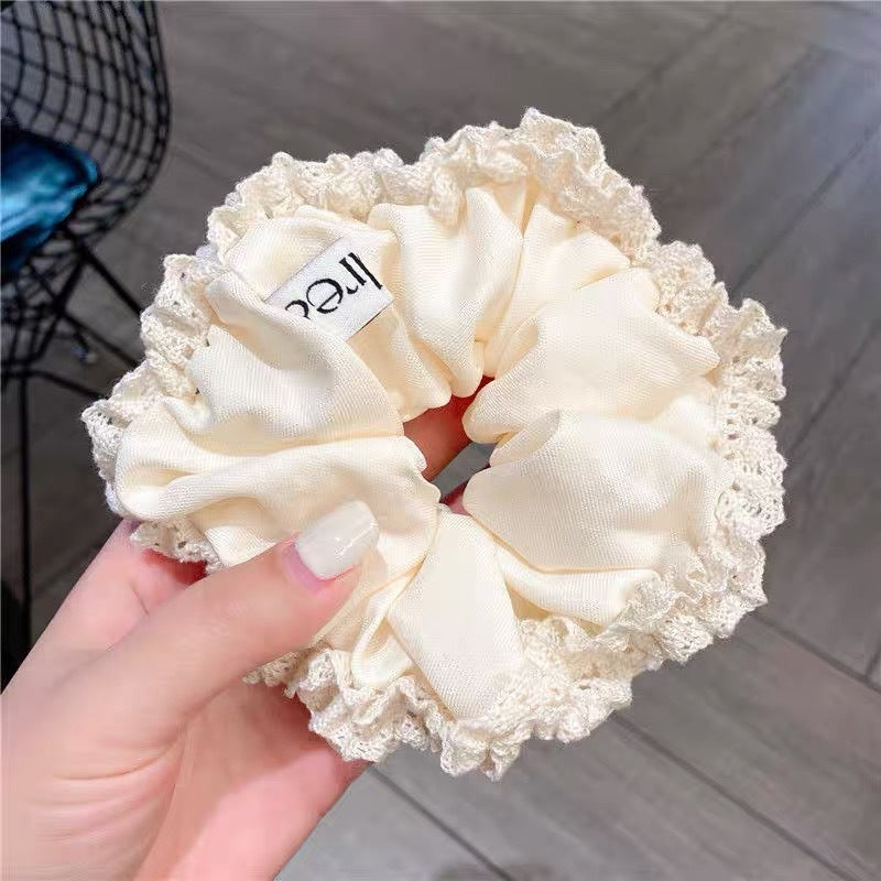 Summer Super Fairy Sweet Lace Large Intestine Hair Ring