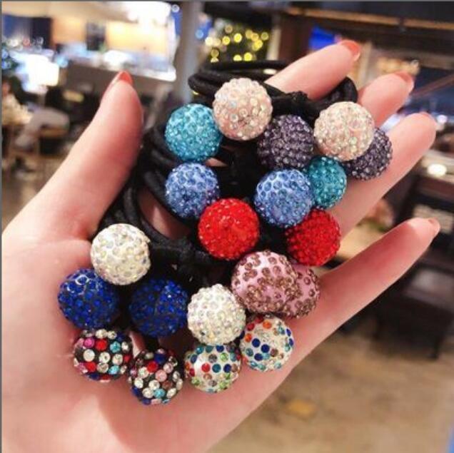 Rhinestone Ball Hair Ring Hair Accessories  Sweet Hair Elastic Band