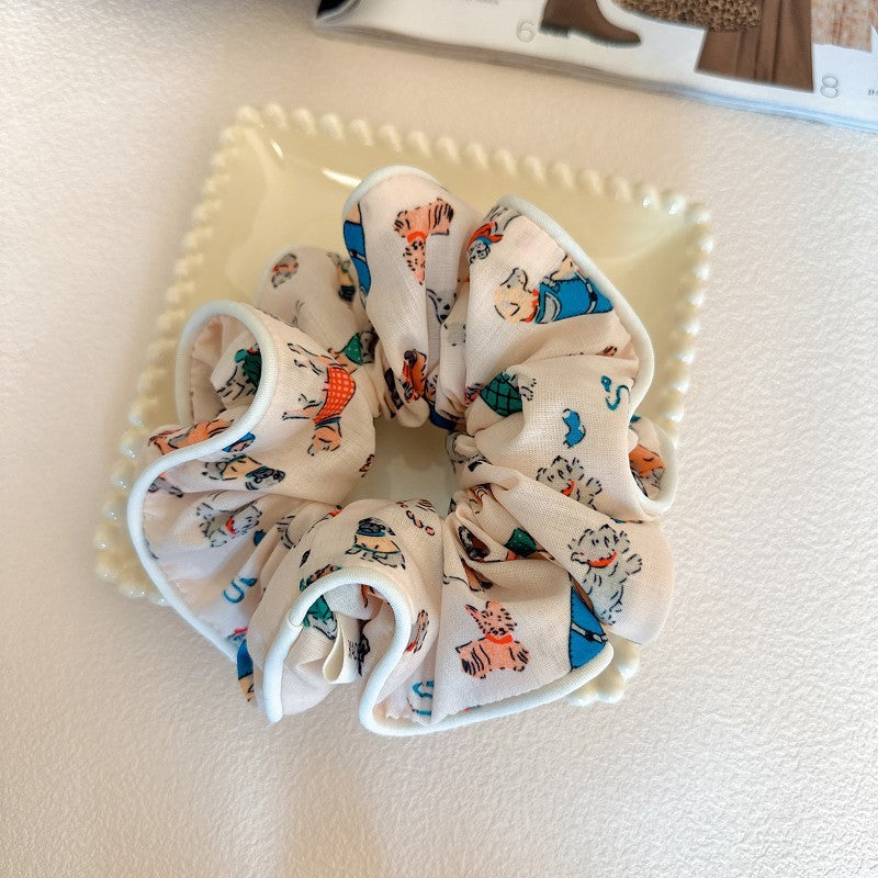 Korean Cartoon Dog Animal Large Intestine Ring Ponytail Hair String Hair-binding