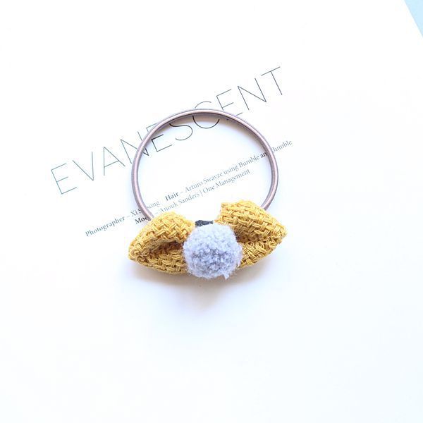 Children's Parent-child Hair Ball Cotton And Linen Bow Hairpin Princess BB Clip