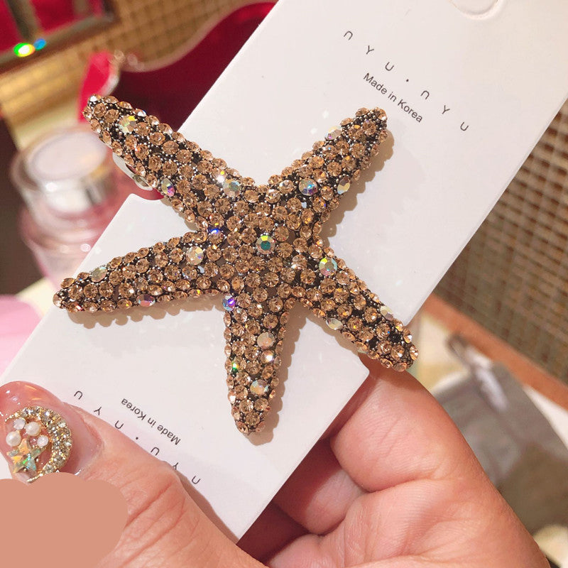 Starfish Hair Clip with Diamonds