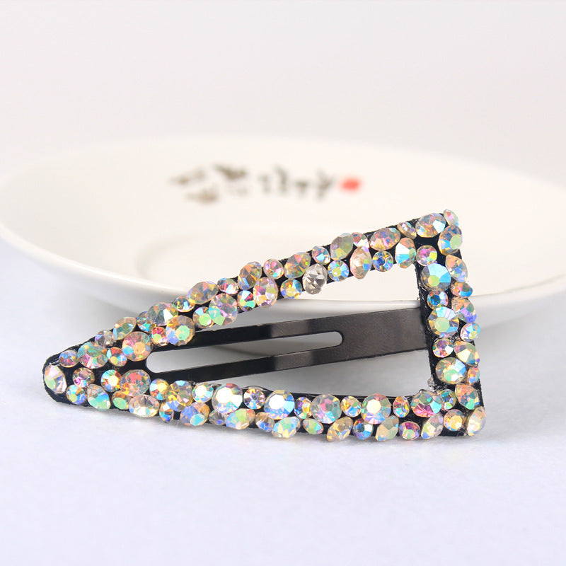 Diamond Colorful Crystals Rectangular BB Clip Break Hair Side Bang Clip