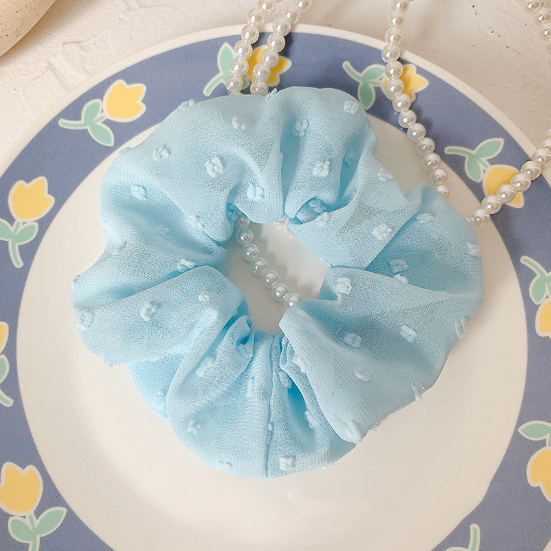 Blue intestine hair ring Medium Scrunchies Hair Rope Headwear