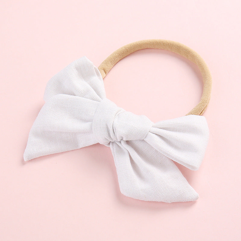 Children's slub cotton bow hair ring