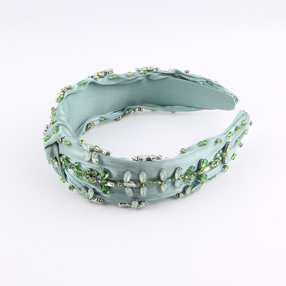 Silk Fabric Diamond-embedded Gorgeous Headband