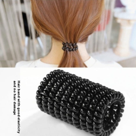 Black Phone Line Hair Ring Women's Korean Style