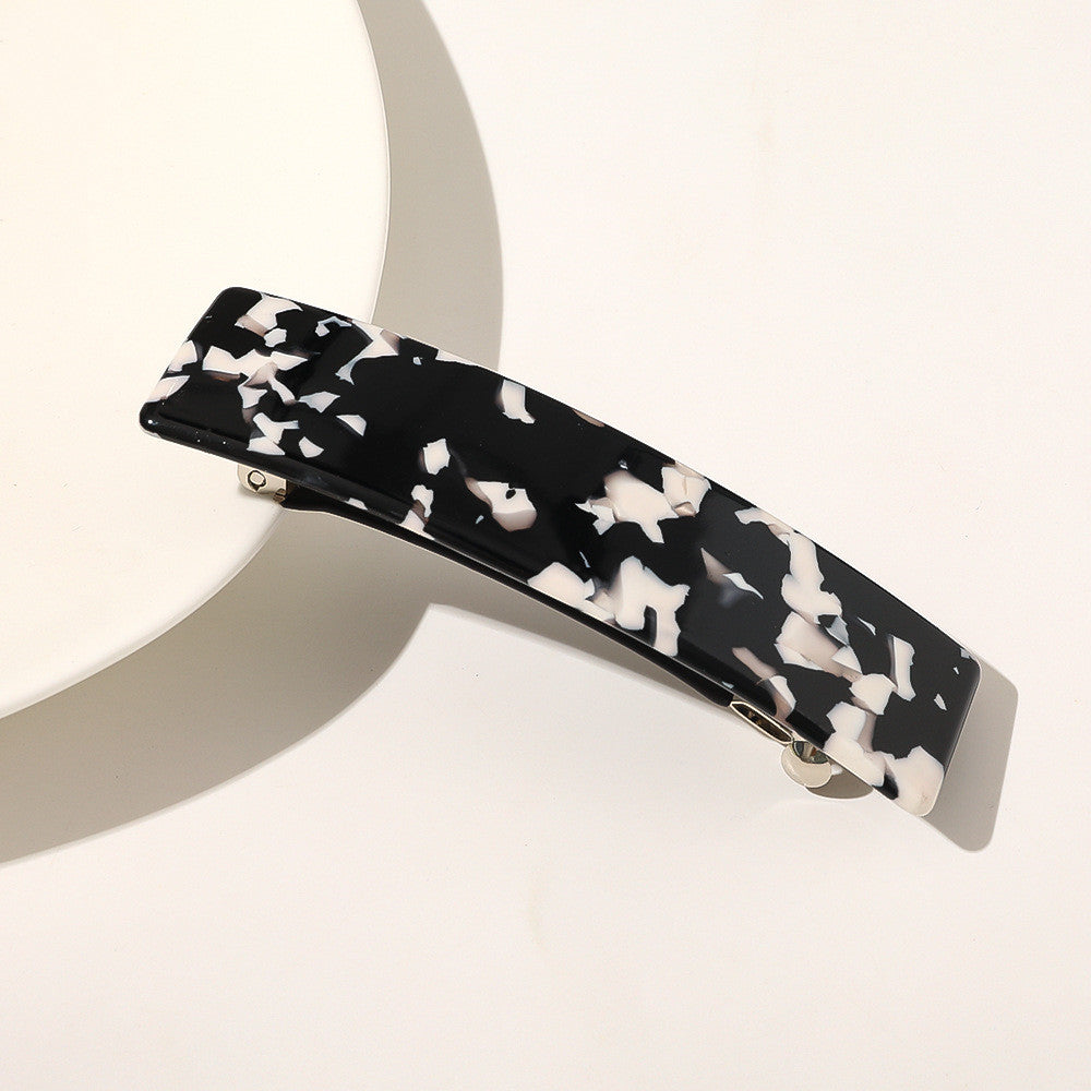 Retro Square Shape Grabbing  Acetate Sheet Spring Chuck Hair Clip