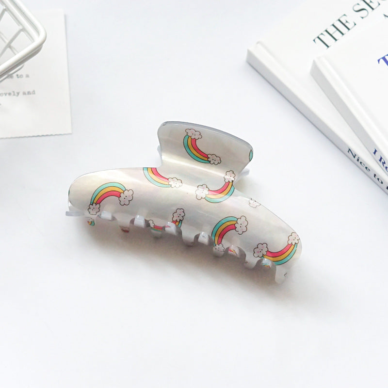 Summer Print Sweet Girl Grab Clip Hair Accessories